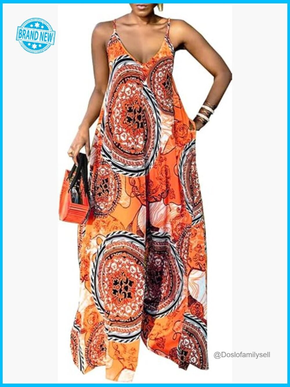 Floral Wide Leg Jumpsuit with Pockets Sleeveless V Neck Summer